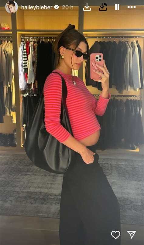 hailey baldwin naked|Pregnant Hailey Bieber Shows Off Baby Bump in 3 Back.